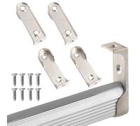 COYUN 4 pezzi Supporto Asta Armadio, Set Reggitubo Laterale per Asta Appendiabiti Ovale - Asta centrale non inclusa da avvitare al lato interno dell’armadio o alla mensola superiore