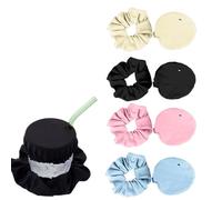COYUN 4Pcs Copribicchieri Anti-Spuntoni Per Bevande,Fascia Copri Picc Protezione Elastica Riutilizzabile Con Foro Per Cannuccia,Cuffie Copri Vivande Anti Droga,Sicurezza Per Bar Discoteca Serate Fuori