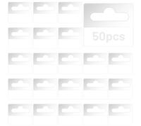 COYUN 50 pcs Ganci autoadesivi per quadri, Etichette Display Pieghevoli, Attaccaglie Adesive, linguette adesive trasparenti, Ganci Flessibili, da appendere per poster, foto, dipinti (40mm x 35mm)