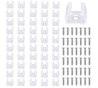 COYUN 50 Pcs LED al neon Montaggio Clips, 11-12 mm per strisce luminose impermeabili, supporto per strisce, clip trasparenti per fissare strisce a parete e soffitto, con 50 Viti