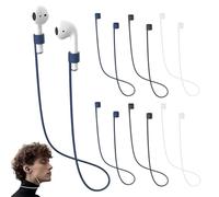 COYUN 6 Pcs Cinturini in Silicone per AirPods Pros 4/3/2/1, Cordino Anti-Smarrimento per Auricolari Wireless, Corda da Collo per Sport e Attività Quotidiane