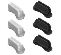 COYUN 6Pcs Clip Autoadesive per Portapenne in Silicone Adesivo, Autoadesivo Portapenne Scrivania Porta Pennarelli pennarelli, Il tuo Organizzatore Quotidiano per Scrivania e Scuola(Nero, bianco)