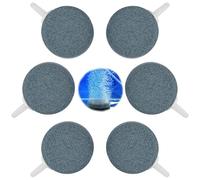 COYUN 6PCS Diffusore di Ossigeno per Acquario, 4 cm di Bolle di Pietra di Ossigeno, Air Stone per Acquario, Pietre ad Aria per Acquari,Pietre d'Aria Rotonde,Disc Bubble Diffusore