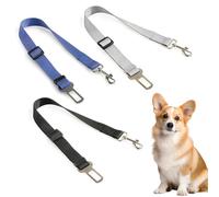 COYUN Cintura di Sicurezza per Cani Auto,3 Pezzi Cintura Cane Auto, Cinture di Sicurezza per Auto per Cani,con Assorbimento Degli Urti e Moschettone, per Gatti e Cuccioli
