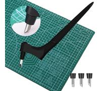 COYUN Cutting Tools,tensile Artigianale in Acciaio Inossidabile con Fetta Rotante A 360 Gradi,Tappetino da Taglio Utensile da Taglio Artistico per Scrapbooking(nero)