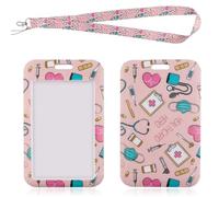 COYUN Porta badge identificativo con cordino staccabile,Porta Badge con Cordino Porta Badge da Collo per ID Cards e Cellulare per Medico Infermiera Ufficio Scuola Donna Uomo