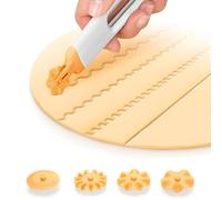 COYUN Spatola professionale 4 in 1, coltello da cucina, tagliapizza, coltello da pasta, taglierina decorativa a rotella, materiale PP