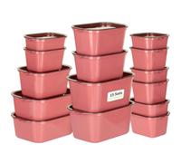 Cozary 15PCS Contenitori Ermetici per Alimenti, Scatole Rettangolari in Plastica