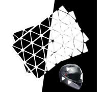 Cozary 2 Pezzi Adesivo Catarifrangenti, Set di Adesivi Reflector, Autoadesivo,Triangoli, per Casco Bicicletta Auto Elettrico Scooter, Nero