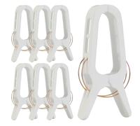 Cozary 6 Pezzi Grandi Mollette per Bucato, Plastica Clothes Pegs Resistenti, 10.6 cm Larghezza Apertura, Mollette per Coperte e Piumoni Spessi