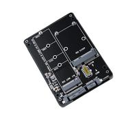 Cozary Adattatore M.2 a SATA 6Gbps Trasferimento rapido mSATA/M.2 NGFF SSD | Convertitore 2 in 1 per mSATA/M.2 NGFF SSD a SATA III da 2,5 pollici con 3 viti di montaggio, supporta chiave B & M