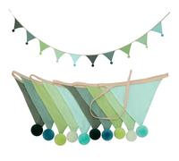 Cozary Bandierine Colorate in Tessuto, Triangolo Festoni Compleanno Ghirlanda, Bandiera Ghirlande per Bambini, Banner per Feste, Baby Shower Party