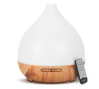 Cozary Diffusore di Oli Essenziali, 400ml Diffusore di Aromi Umidificatore Ambiente Con LED a 7 colori, Ultrasuoni Aromaterapia con Telecomando 3 Timer,Spegnimento automatico,Senza BPA
