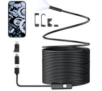 Cozary Endoscopio per Smartphone con Luce, 1920P HD Sonda Telecamera Endoscopica, IP67 Sonda Impermeabile, Endoscopio con 8 LED, non c'è bisogno di Wi-Fi, per Auto, Casa, Tubature (32.8ft/10m)