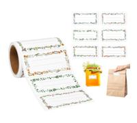 Cozary Etichette Adesive per Marmellate, 500 Pz Quadrate 7,5x3,5 cm con Motivi Floreali