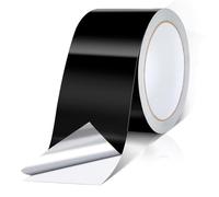 Cozary Nastro Nero Adesivo Alluminio 50mmx20m,Nastro Sigillante Impermeabile e Resistente al Calore per Condotti d'aria Alte Temperature,Isolamento e barriera al vapore per lavastoviglie, scarichi