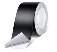 Cozary Nastro Nero Adesivo Alluminio 50mmx50m,Nastro Sigillante Impermeabile e Resistente al Calore per Condotti d'aria Alte Temperature,Isolamento e barriera al vapore per lavastoviglie, scarichi