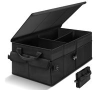 Cozary Organizer Bagagliaio Auto con Coperchio 46 L Organizer Auto Pieghevole