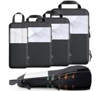Cozary Organizer Valigia Set di Packing Cubes con Compressione e Tessuto in