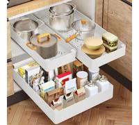 Cozary Organizzatore Cassetti Estraibili Cucina con Guide Silenzi Set da 3 pezzi