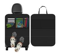 Cozary Protezione Sedili Auto 70x50 cm, Proteggi Sedile Auto Bambini con 2 Grandi Tasche, Tessuto Oxford Impermeabile Antisporco Organizer Sedile