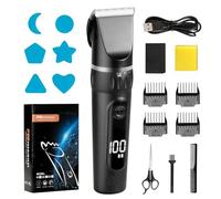 Cozary Rasoio Elettrico Barba, Macchinetta per Capelli con Display a LED, Tagliacapelli Uomo Professionale, 180 Min, 4 Pettini Guida, Ricarica USB, Senza Fili Trimmer per Famiglia/Barbiere