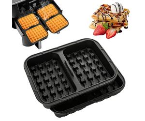 Cozary Stampi Per Waffle In Silicone Da 2 Pezzi - Compatibile Con Ninja AF400EU, AF451EU, AF500EU, Teglia Silicone Friggitrice Ad Aria, Lavabile In Lavastoviglie, Riutilizzabile