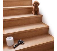 Cozary Strisce Antiscivolo Scale 15x60cm 15PCS - Autoadesive, con Rullo | Nastro Antiscivolo per Gradini, Superficie Goffrata.Trasparenti, per Bambini, Anziani E Animali Domestici.