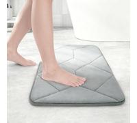 Cozary Tappeto da Bagno in Schiuma di Memoria Assorbente, Antiscivolo, Tappeto da Bagno, Lavabile, per la Cucina, la Camera da Letto, il Bagno e l'ingresso, 80 x 50 cm