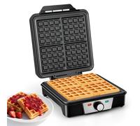 Cozary Waffle Maker elettrico per waffle acciaio inossidabile 1200 W 4 cialde alla volta rivestimento antiaderente temperatura regolabile Ideale per Feste e Dessert