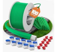 COZCLAM 100m Cavo Perimetrale + 50 Picchetti + 10 Connettori+10 Terminali Connessione, Filo Perimetrale Robot Tagliaerba, Kit di Cavi di Delimitazione Compatibile con Gardena/Bosch/Worx