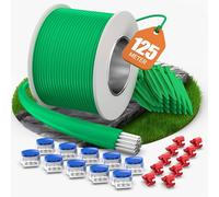 COZCLAM 125m Cavo Perimetrale + 50 Picchetti + 10 Connettori+10 Terminali Connessione, Filo Perimetrale Robot Tagliaerba, Kit di Cavi di Delimitazione Compatibile con Gardena/Bosch/Worx