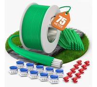 COZCLAM 75m Cavo Perimetrale + 50 Picchetti + 10 Connettori+10 Terminali Connessione, Filo Perimetrale Robot Tagliaerba, Kit di Cavi di Delimitazione Compatibile con Gardena/Bosch/Worx