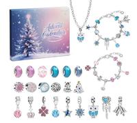 COZCLAM Calendario dell’Avvento Gioielli 2026 | Set Regalo 24 Giorni con Braccialetti, Collana e Ciondoli, Cofano Gioielli Calendario Avvento