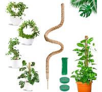 COZCLAM Palo di Muschio, 1Pezzi 160cm Tutore Piante, Palo in Fibra di Cocco per Piante Rampicanti, Pieghevoli Supporti per Piante, Supporto per Monstera per Piante Rampicanti che Crescono Verso l'alto