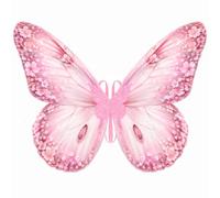 CozDazz Costume da donna a doppio strato con ali da fata, per adulti, per | Ali di farfalla a doppio strato con stampe floreali, per Halloween, cosplay, regalo per donne e ragazze adolescenti