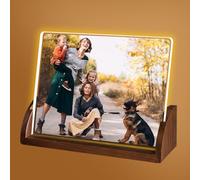 Cozifitgear Regali personalizzati Luce notturna a LED, Targa acrilica personalizzata con foto, Lampada a LED personalizzata, Cornice per foto, Regalo per genitori, Regali di compleanno di Natale