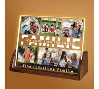 Cozifitgear Regali personalizzati Luce notturna a LED, Targa acrilica personalizzata con foto, Lampada a LED personalizzata, Cornice per foto, Regalo per genitori, Regali di compleanno di Natale