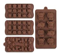Cozihom Diversi stampi per cioccolatini in silicone per alimenti, per cioccolato, caramelle, cubetti di ghiaccio, dolcetti per cani. 4 pezzi