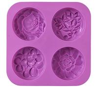 Cozihom Stampi per sapone in silicone Fiore Stampo per sapone fatto in casa Muffin Budino Gelatina Brownie Stampi per cheesecake Antiaderente e senza BPA