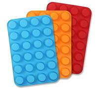 Cozihom Stampo in silicone per muffin, cupcake, 24 tazze, stampi in silicone per uova e muffin, antiaderenti e senza BPA, 3 pezzi