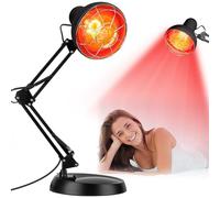 Cozion 150W Lampada di Riscaldamento a In-frarossi, Luce Rossa con Termometro Regolabile, Lampada a In-frarossi Domestica