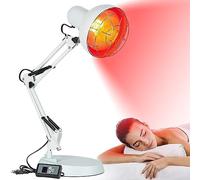 Cozion 150W Lampada di Riscaldamento a In-frarossi, Luce Rossa con Termometro Regolabile, Lampada a In-frarossi Domestica (Bianco)