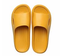 Cozislides - Ciabatte da bagno originali per uomo e donna, super morbide, antiscivolo, con suola in EVA spessa, unisex, per interni ed esterni, giallo., 42 EU