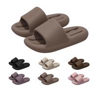 Cozislides - Pantofole da bagno da uomo e da donna, con fori di drenaggio, ad asciugatura rapida, antiscivolo, per dormitorio, casa, bagno, bronzo, 36 EU