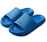 Cozislides Pantofole da casa super morbide originali, 2021 Ultima tecnologia Sandali con suola spessa 4 cm Pantofole a cuscino per donna (Blue, 38/39)
