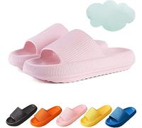 Cozislides Pantofole da casa super morbide originali, 2021 Ultima tecnologia Sandali con suola spessa 4 cm Pantofole a cuscino per donna (Pink, 38/39)