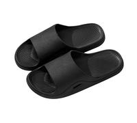 Cozislides - Scarpe da bagno da donna, piatte, comode, per interni, bagno, semplici e antiscivolo, per il tempo libero, con plateau spesso, morbidi e originali Cozislides, Nero , 42 EU