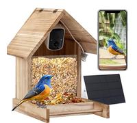 COZIWOW Mangiatoia per uccelli con fotocamera, 1080p HD AI, telecamera per bird watching, a prova di scoiattolo, a prova di scoiattolo, alimentazione solare, rilevamento automatico del movimento degli