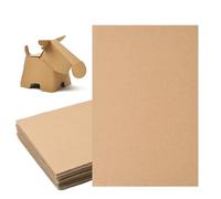 Cozlly Cartone Ondulato A4, 10 Fogli Rigidi 3mm per Artigianato, Corrispondenza, Arte e Imballaggio (Marrone)